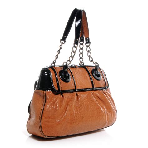 fendi vernice patent leather with tan mesh